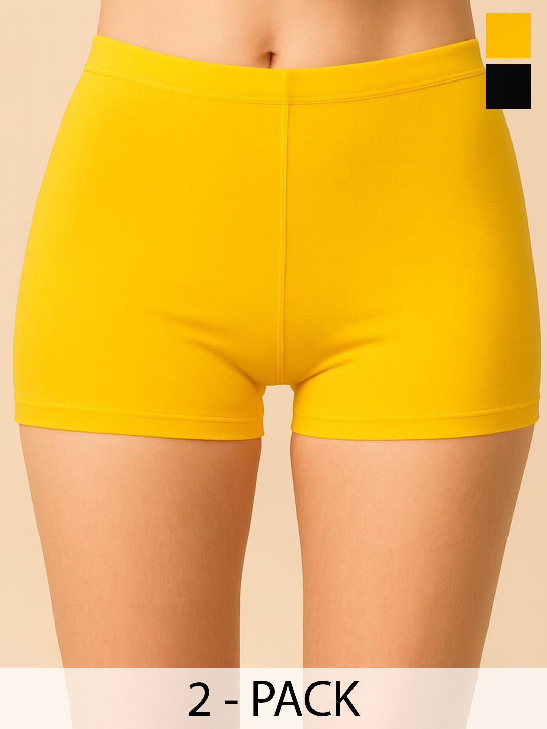 HIRRUX Pack Of 2 Mid-Rise Anti-Microbial Boy Shorts Briefs