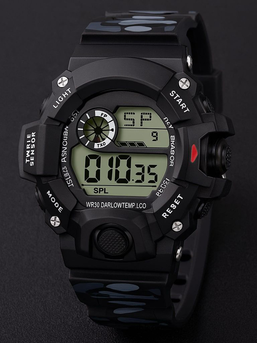 SWADESI STUFF Kids Digital Automatic Watch ARMY BLACK 2030