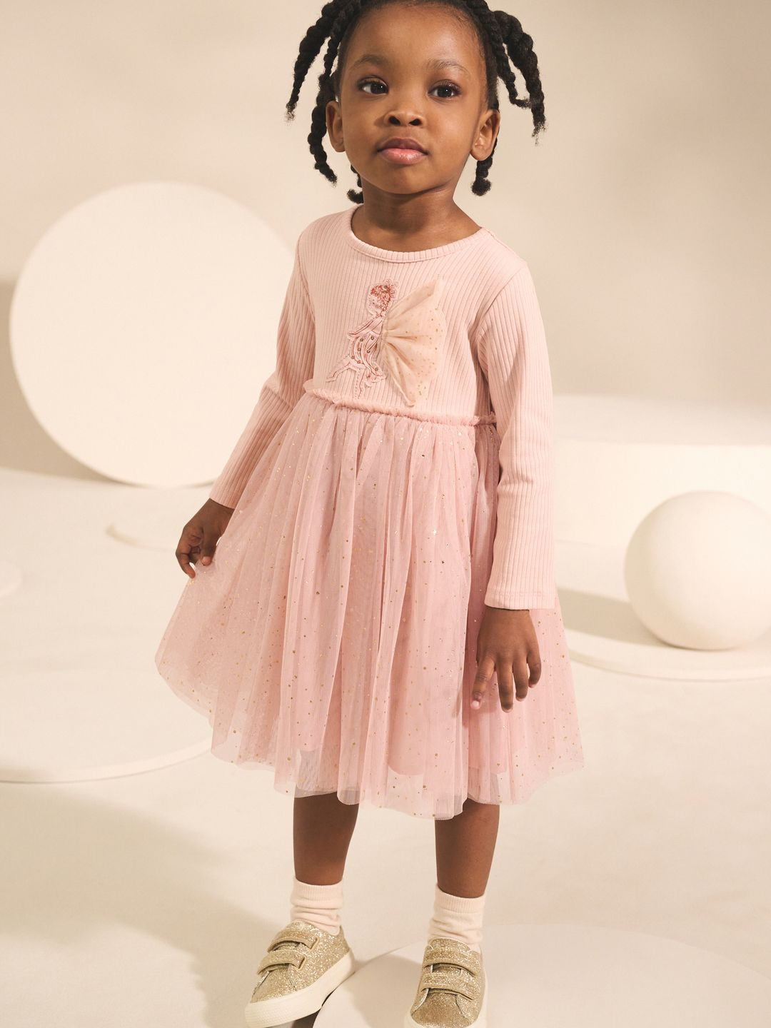 NEXT Girls Applique Detail Fit & Flare Dress