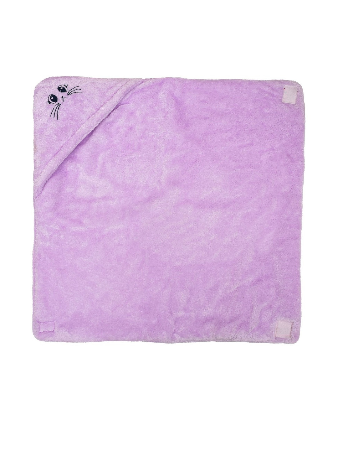 SIDLY PIDLY Kids Unisex Lavender Solid AC Room Wool 210 GSM Hooded Blanket