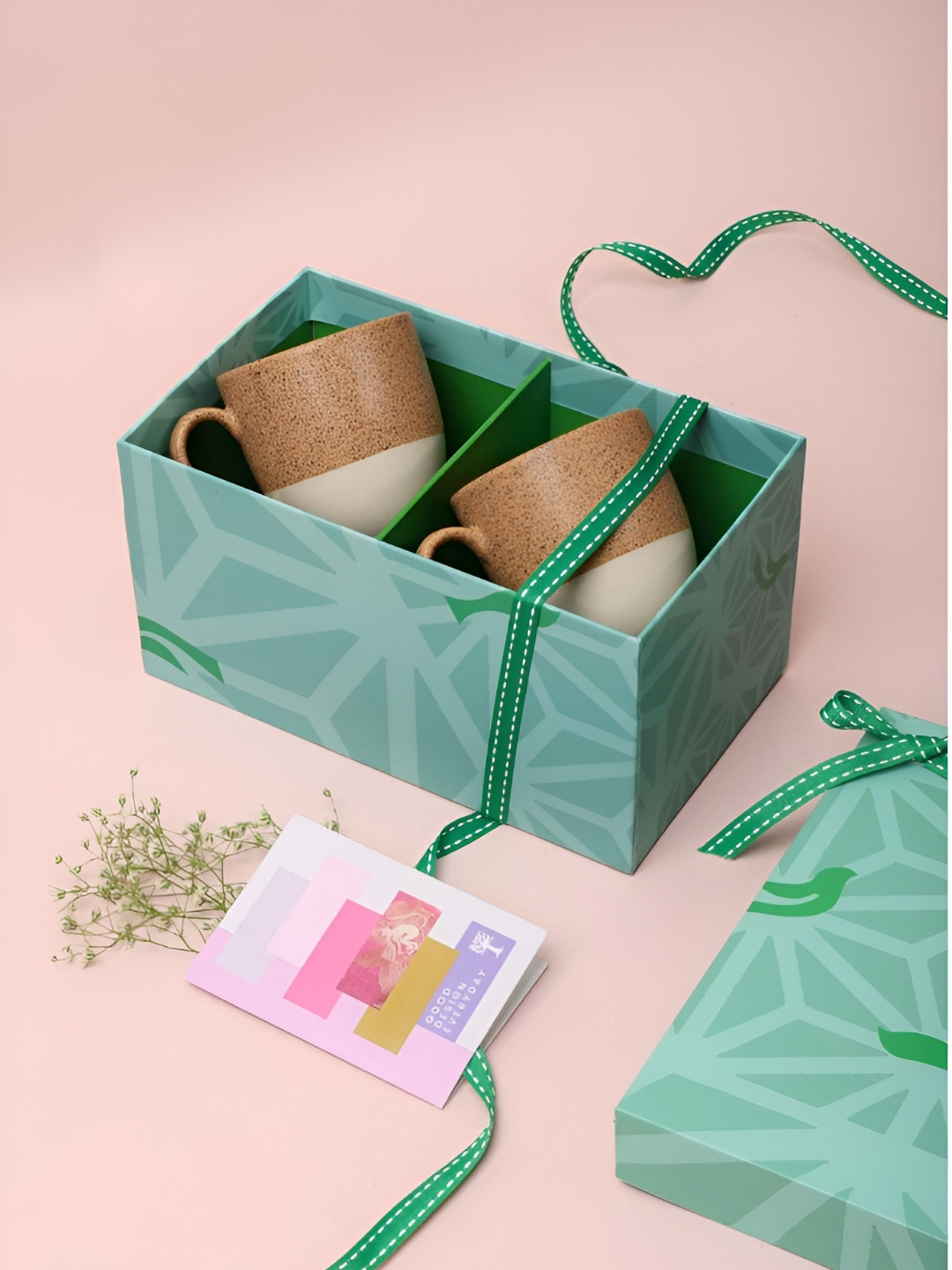 FREEDOM TREE Studio Naturals Camel Brown & Beige 2Pcs Mugs 200ml Each