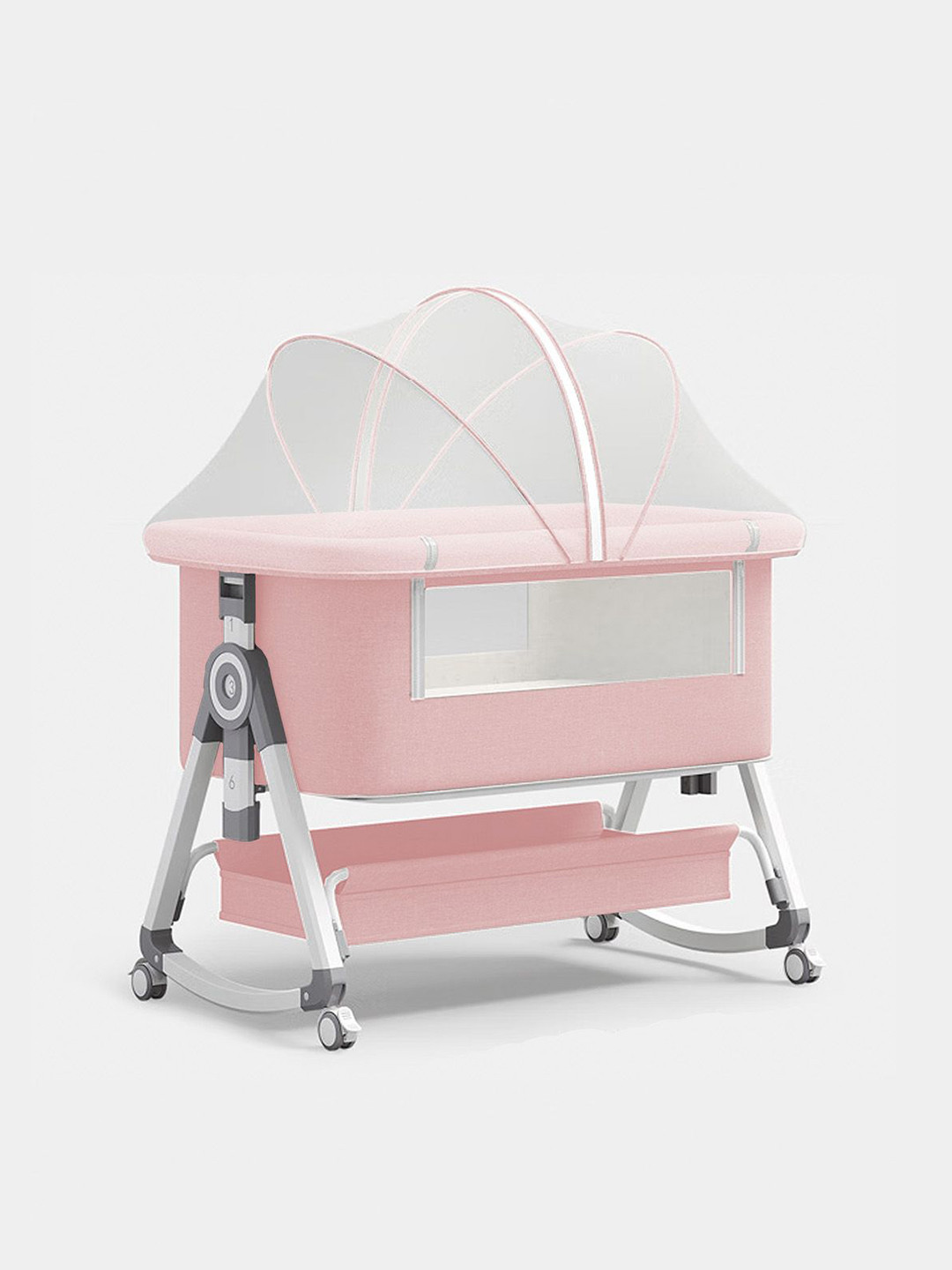 StarAndDaisy Infants Kids Baby Crib & Cradle with Mosquito Net Foldable Cradles