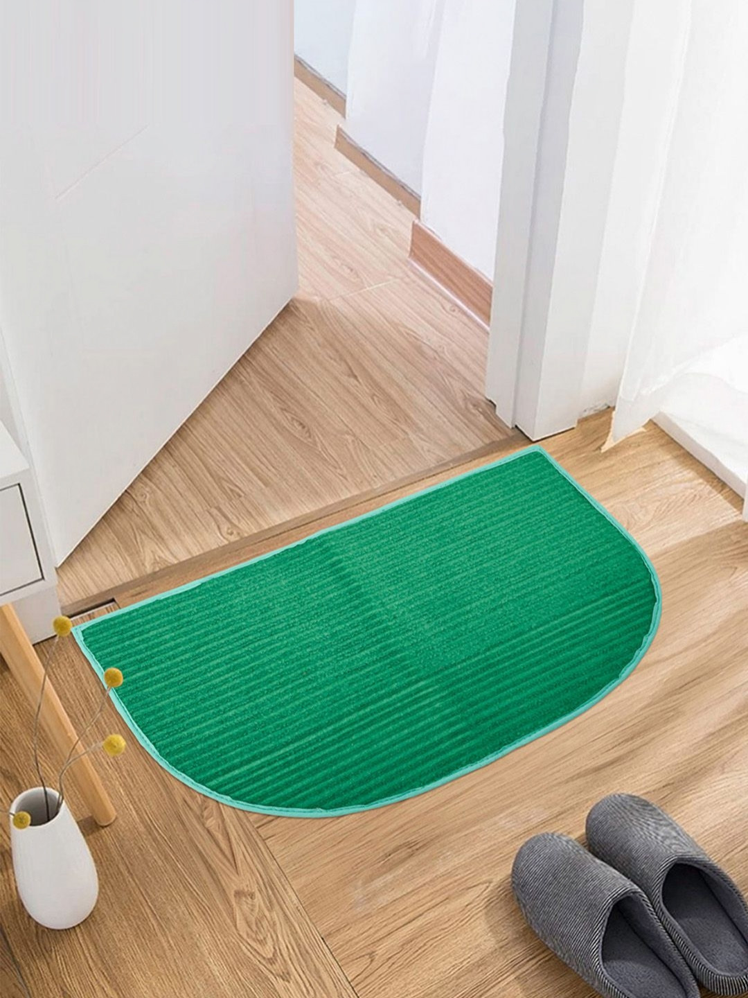 Aura  Green Wool Anti-Skid Doormat