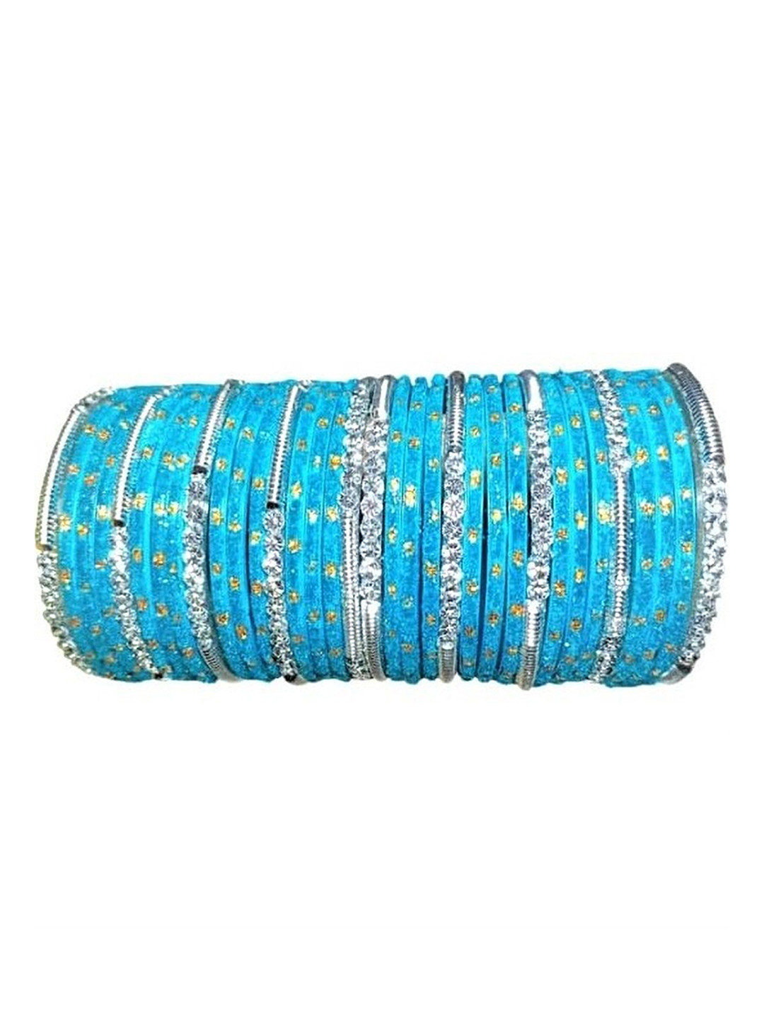 Shasmi Set Of 34 Artificial Stones Studded Bangles