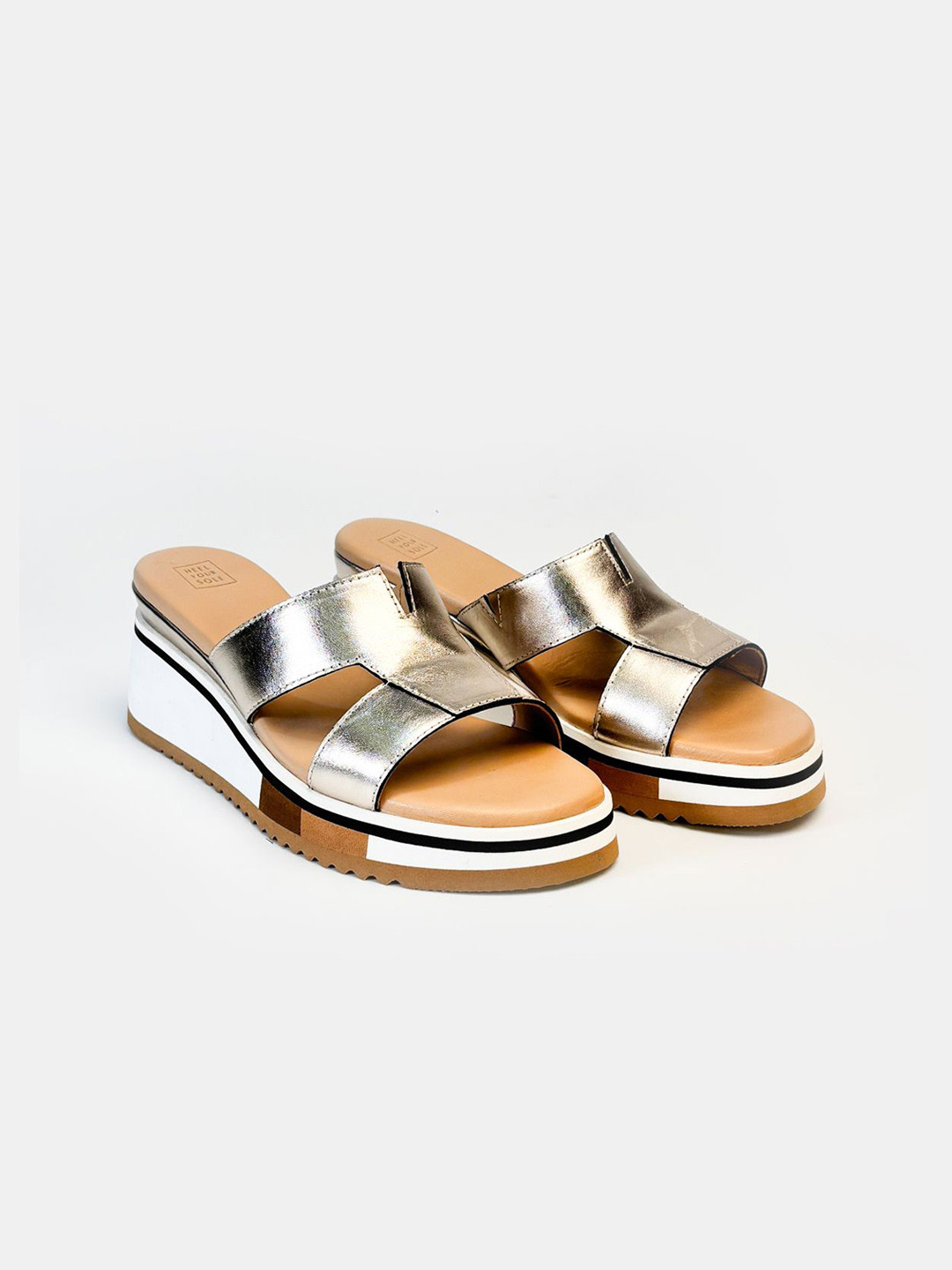 HEEL YOUR SOLE Leather Wedge Heel Sandals