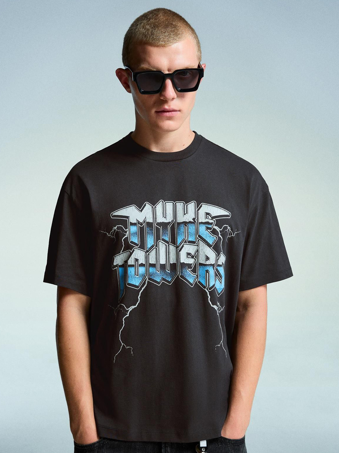 Bershka Mike Towers Short Sleeve Pure Cotton T-shirt