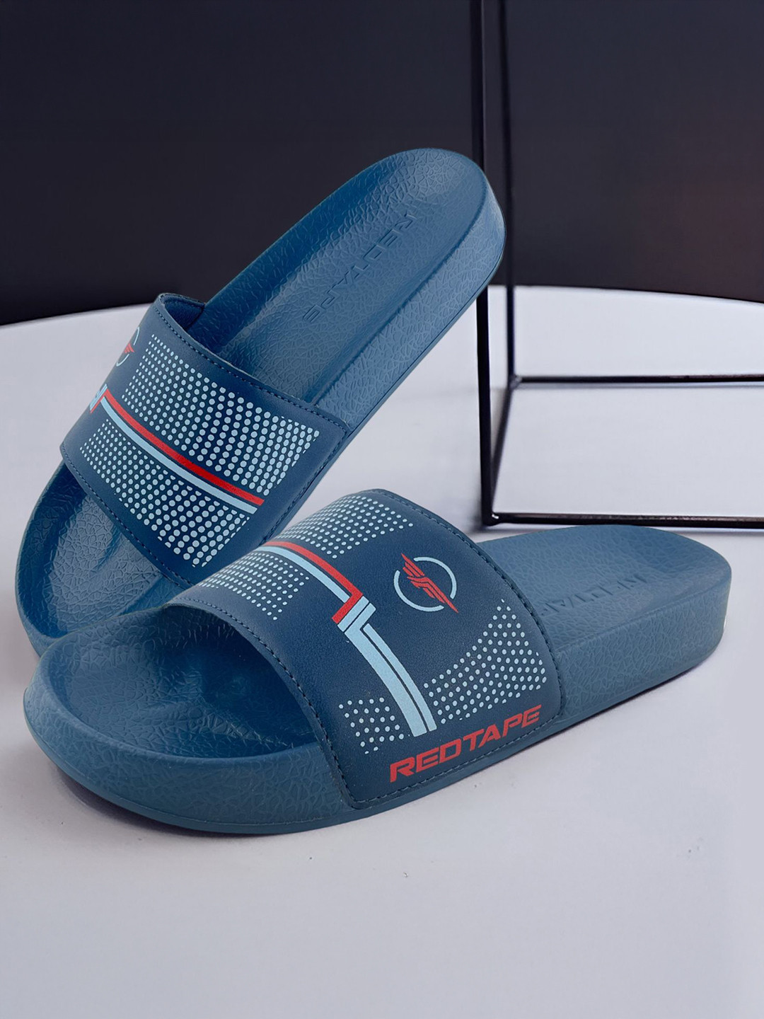 Red Tape Men Printed Casual Sliders Flip Flop