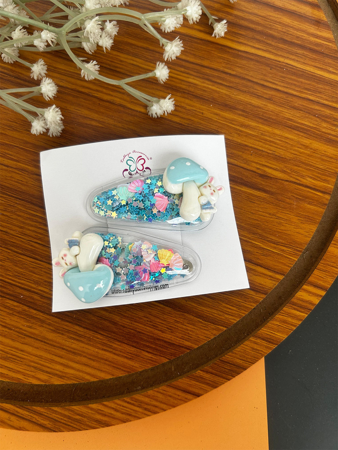 Radhya Accessories Women Set Of 2 Glitter Cartoon Tictac Pair