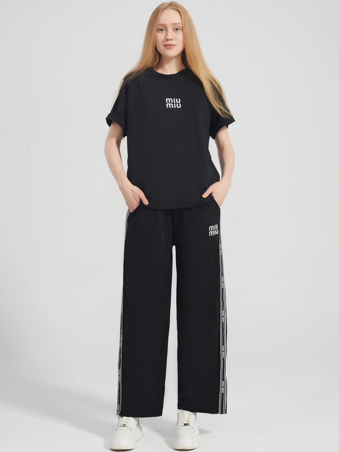 Stem Rope Women Black Trending Co-Ords