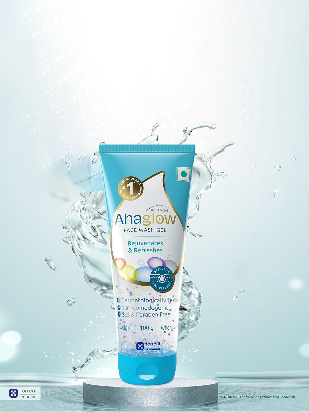 Ahaglow 1% Glycolic Acid Advanced Face Wash Gel - 100 g