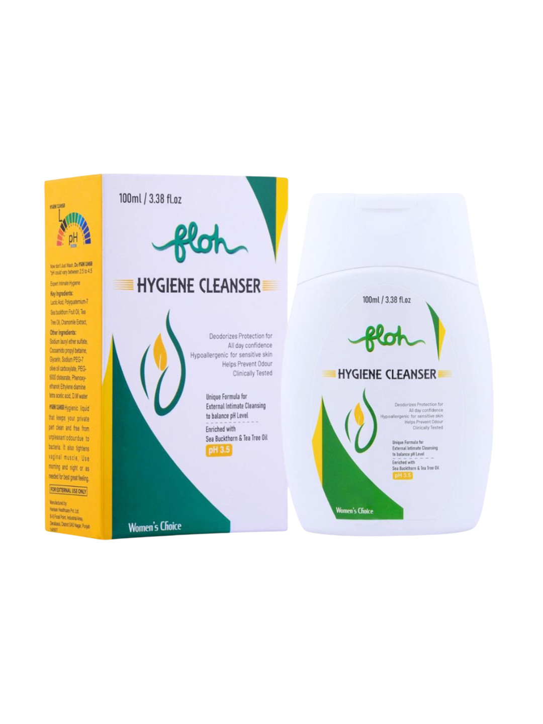FLOH Hygiene Cleanser With Sea Buckthorn & Tea Tree Oil - 100 ml