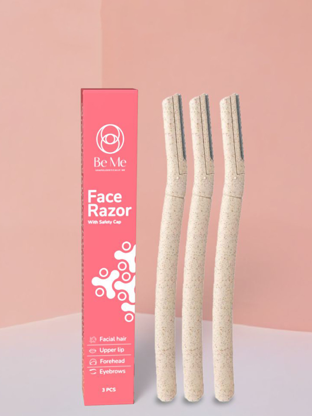 BE ME Set Of 3 Face Razor with Safety Cap