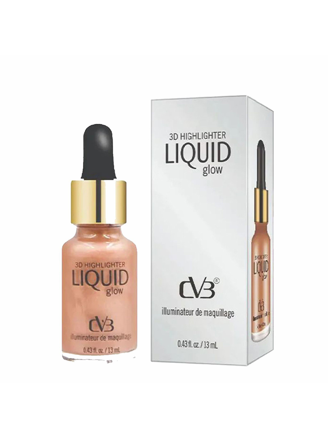 CVB Dewy Glow 3D Liquid Highlighter - 13 ml - Rose Silver - 03