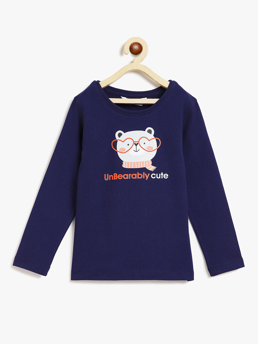 Campana Girls Graphic Printed Round Neck Cotton T-shirt