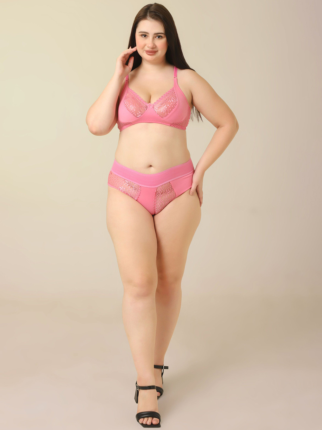 BODYFIGURE Women Non Wired Non Padded Lingerie Set