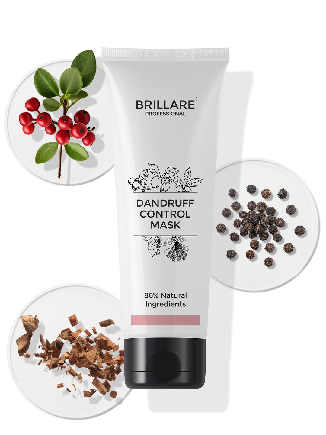 BRILLARE Professional Dandruff Control Mask With Salicylic Acid for Itchy Scalp  125g