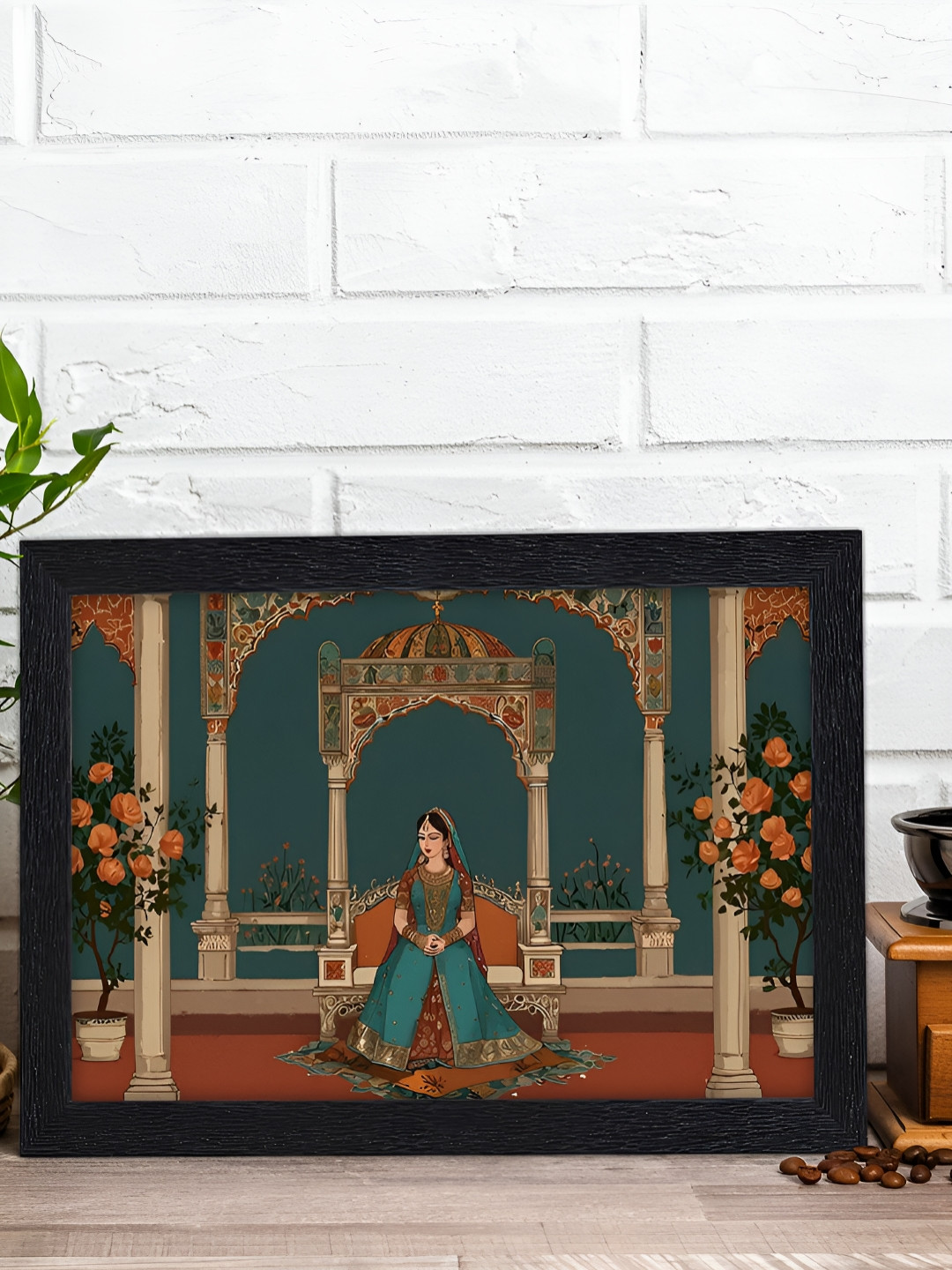 RANDOM Teal & Orange Traditional Printed Wooden Wall Art