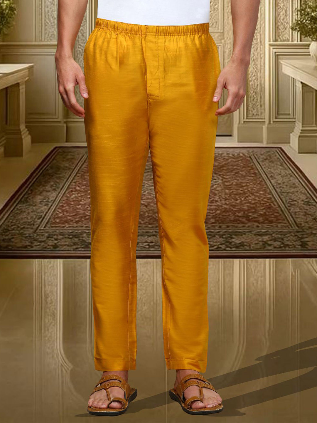 WHITE HEART Men Mid-Rise Relaxed-Fit Pyjamas