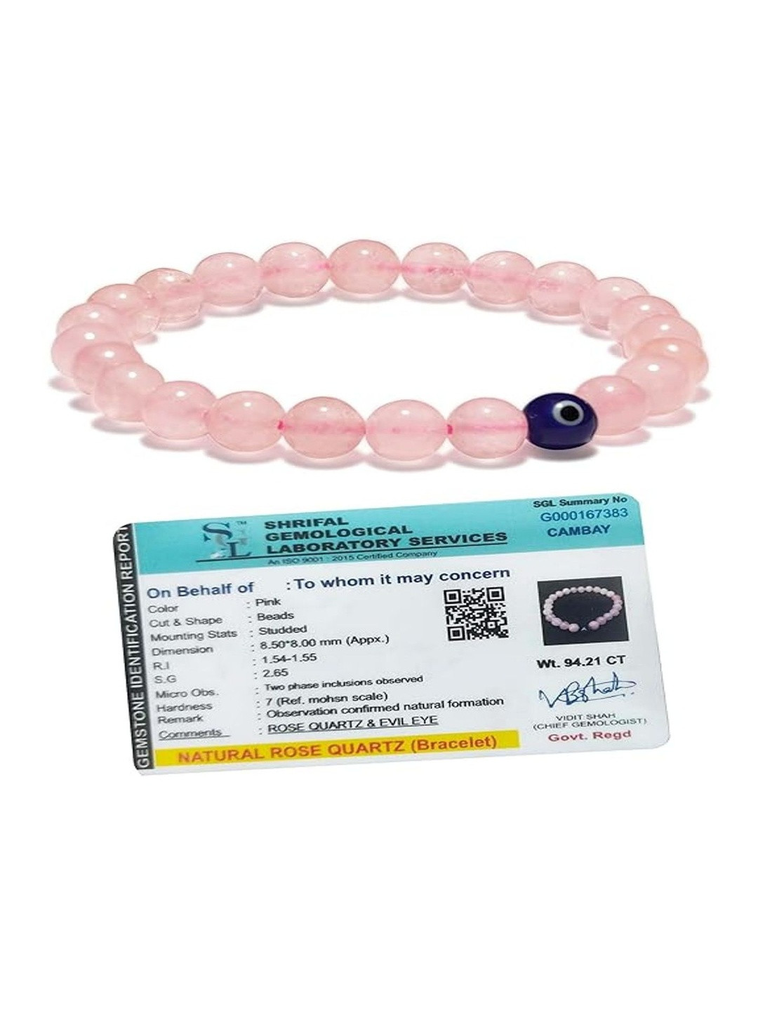 EPSAA Unisex Metal Pink Blue Evil Eye Bracelet