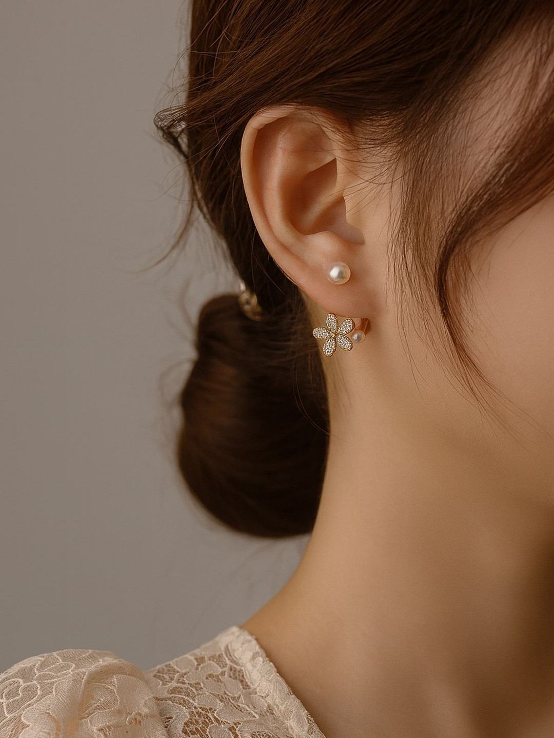 Priyangkrita Floral Ear Cuff Earrings
