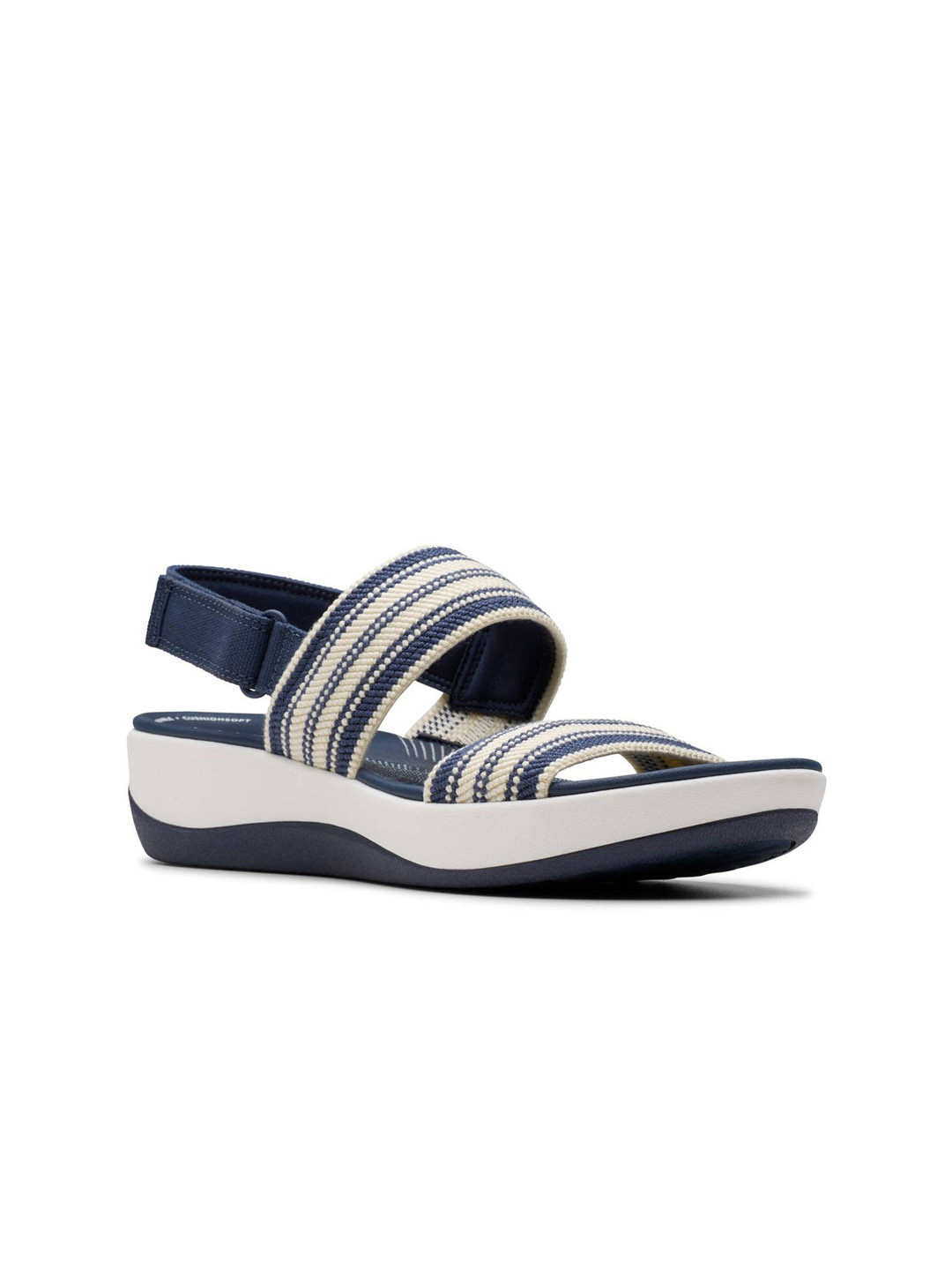 Clarks Striped Wedge Heel Sandals
