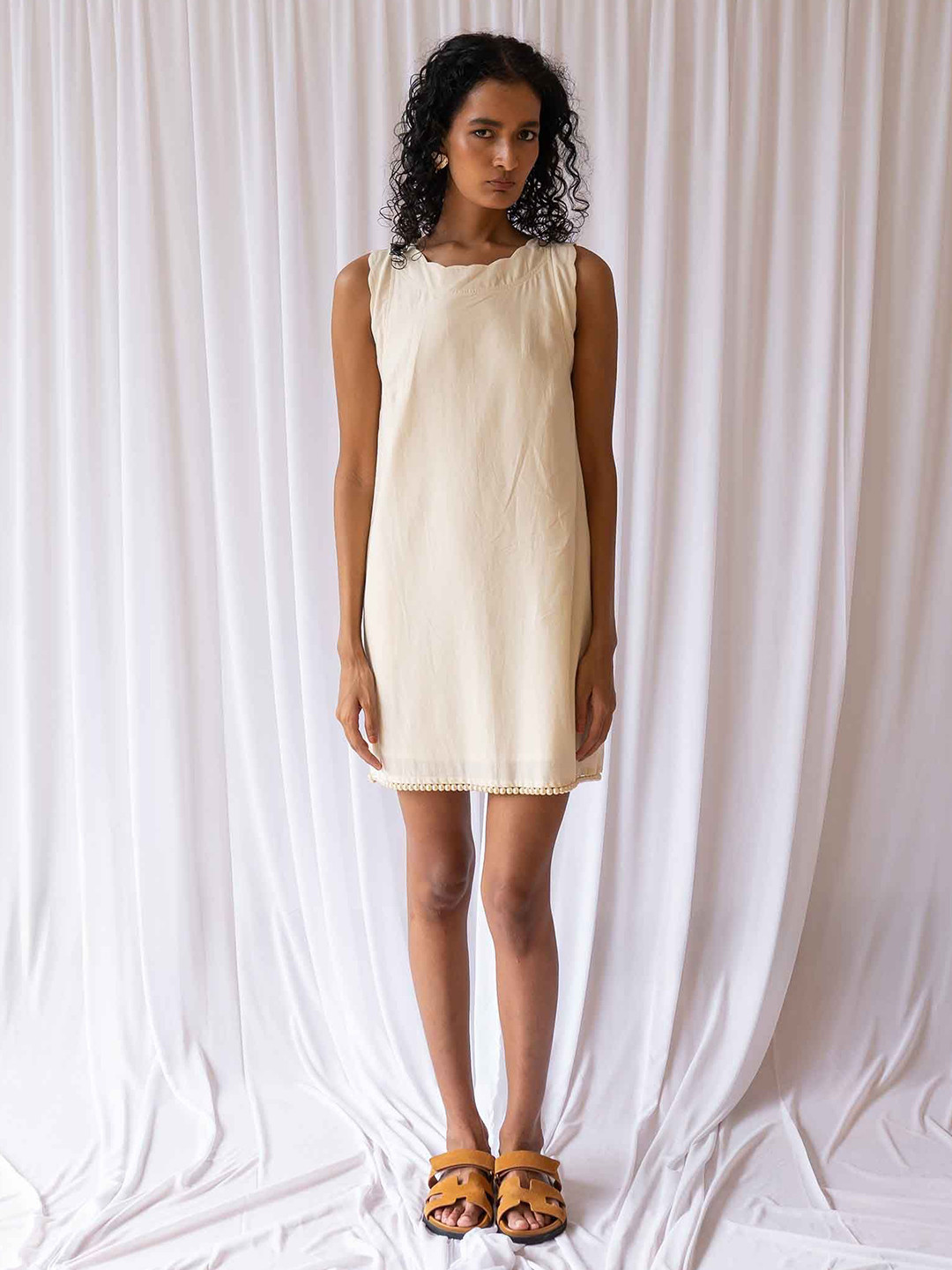 Endless Affair Women Round Neck A Line Mini Dress