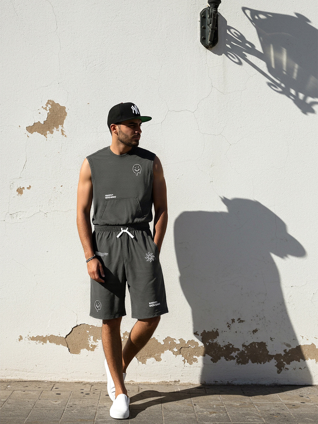 glitchez Placement Print Oversized Fit Co-Ords