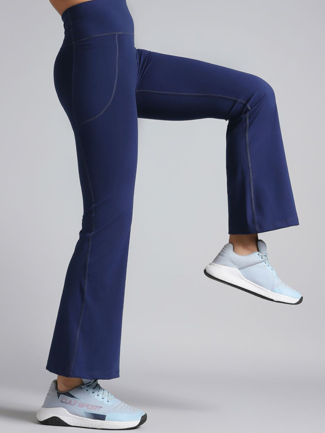 CULT Women COMFlex Navy Performance Flare Track Pants