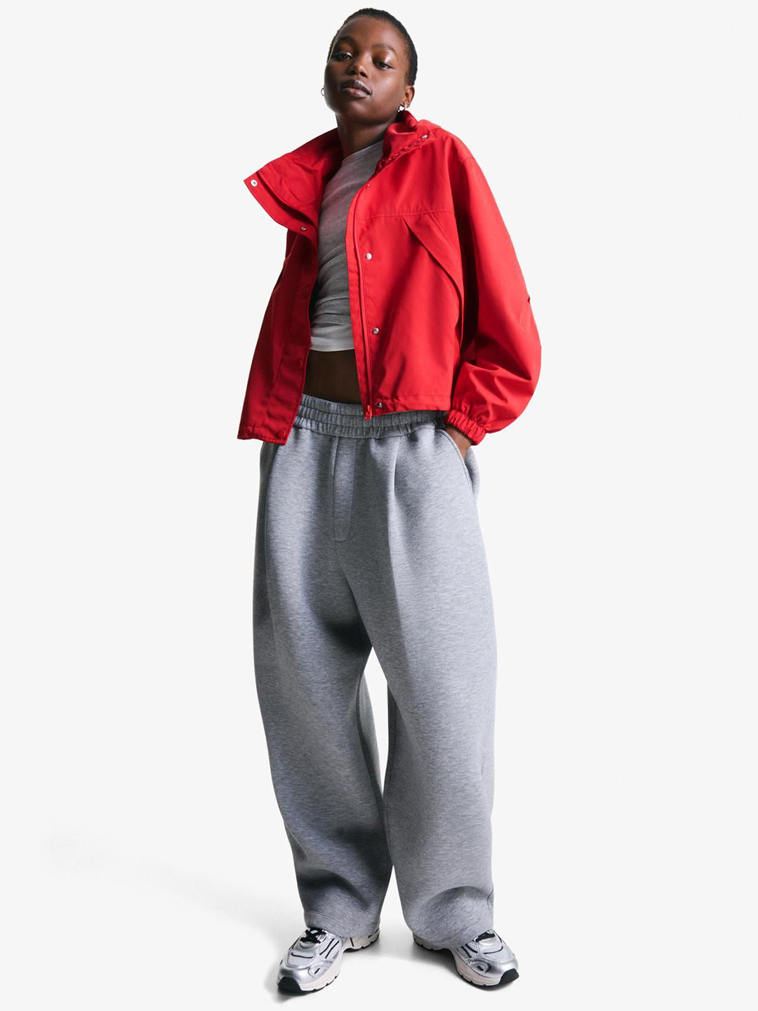 Bershka Hooded Technical Jacket