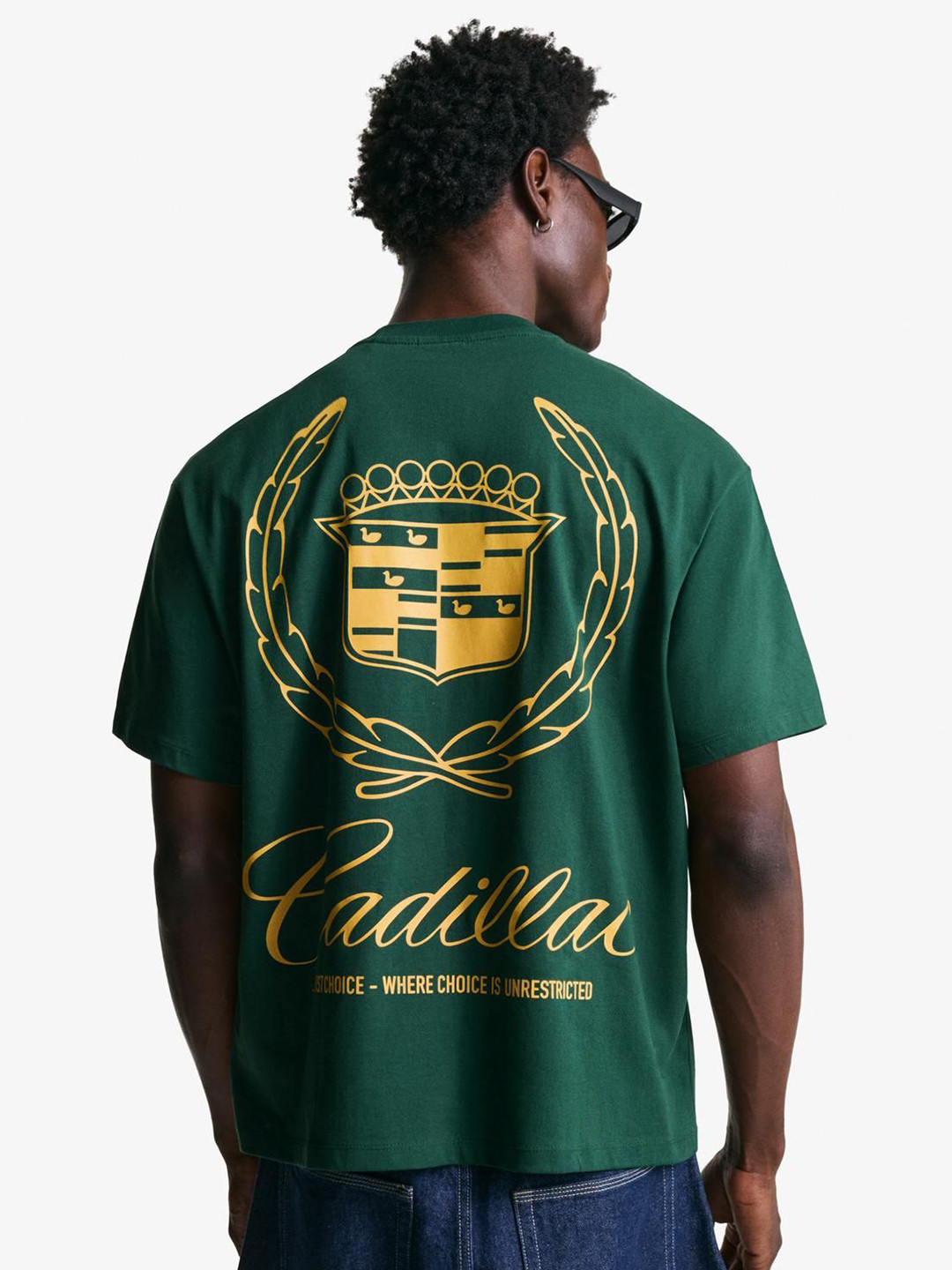 Bershka Short Sleeve Cadillac Print T-shirt