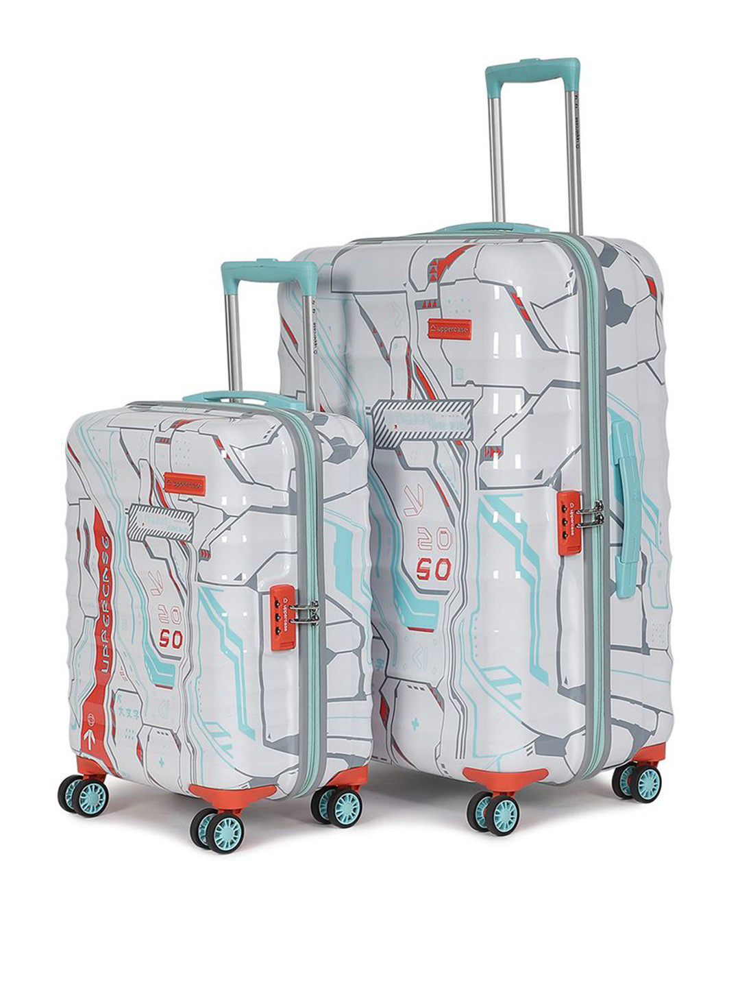 uppercase Cyber Punk Set Of 2 Hard Luggage Trolley Bag