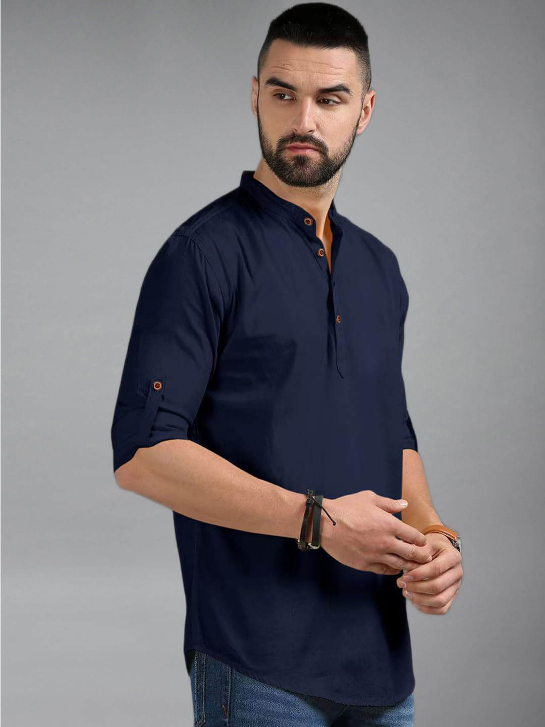 Vida Loca Men Solid Daily Cotton Straight Kurta