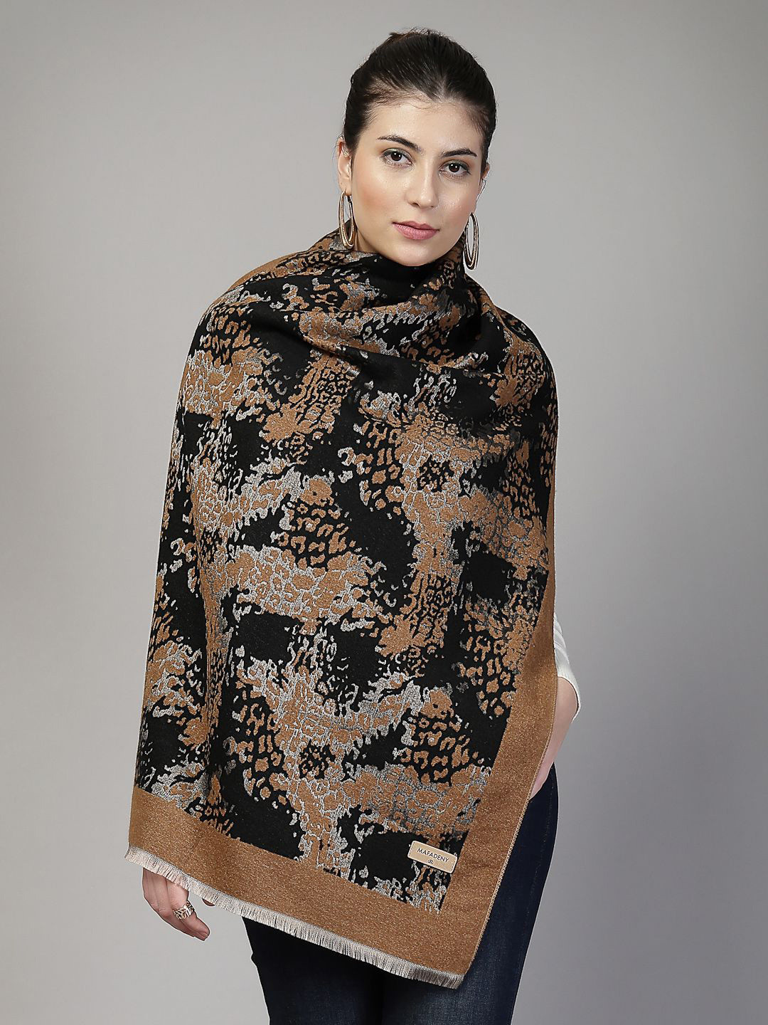 Mafadeny Women's Animal Print Warm Winter Stole