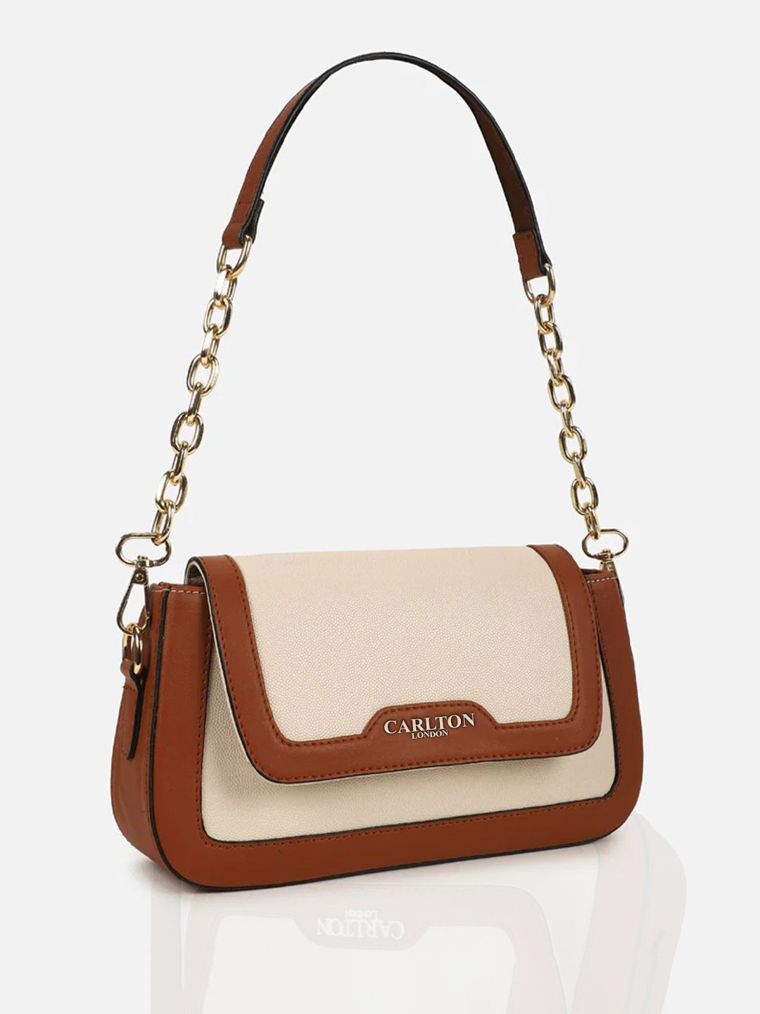 Carlton London Women Colourblocked Swagger Tasselled Handheld Bag
