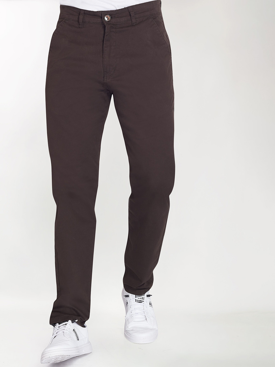 THE BEETEL HOUSE Men Relaxed Cotton Chinos Trousers