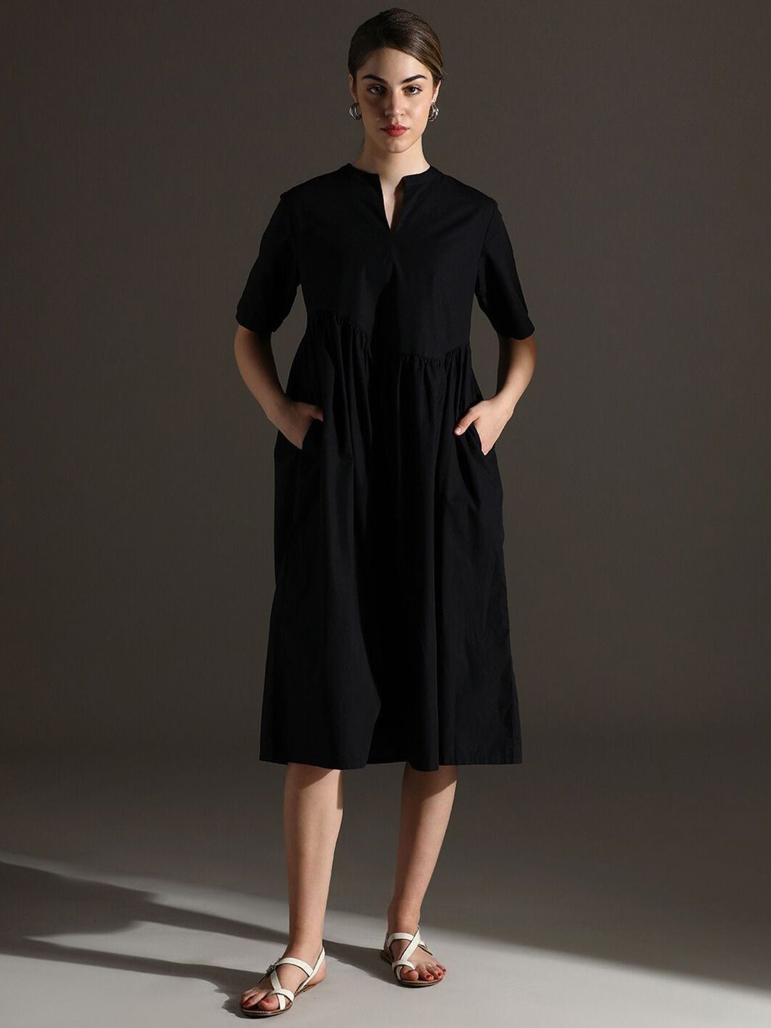 Atha Fashion Women Black Thistle Dress