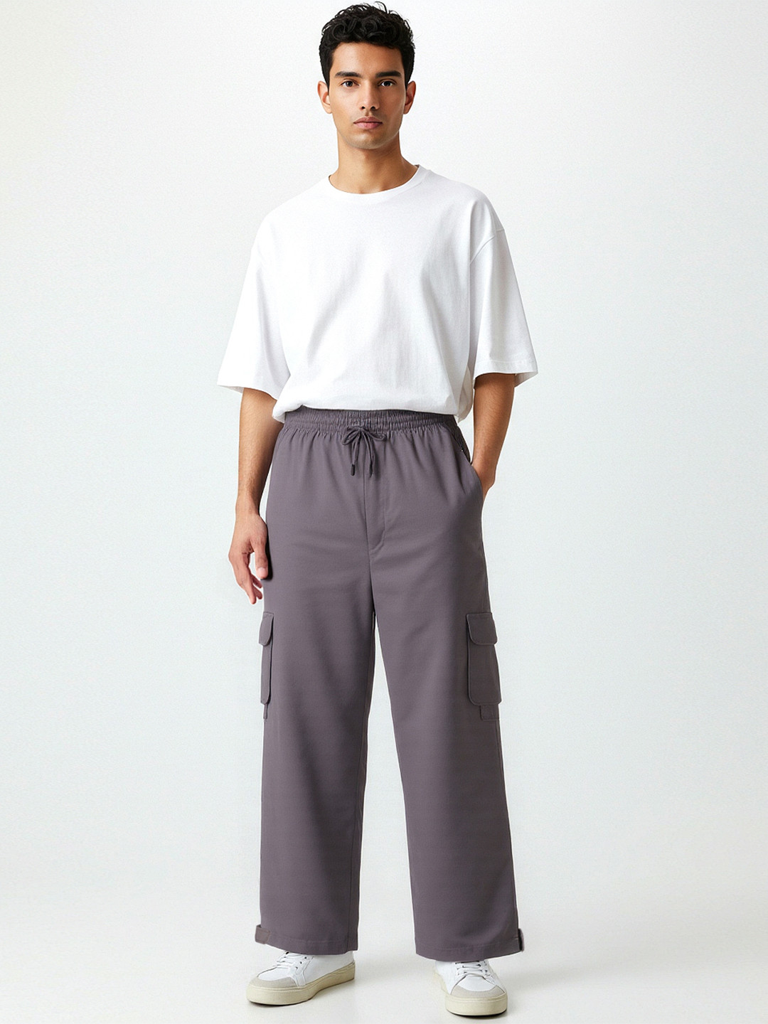 glitchez Men Zippered Chic Loose Fit Cargos