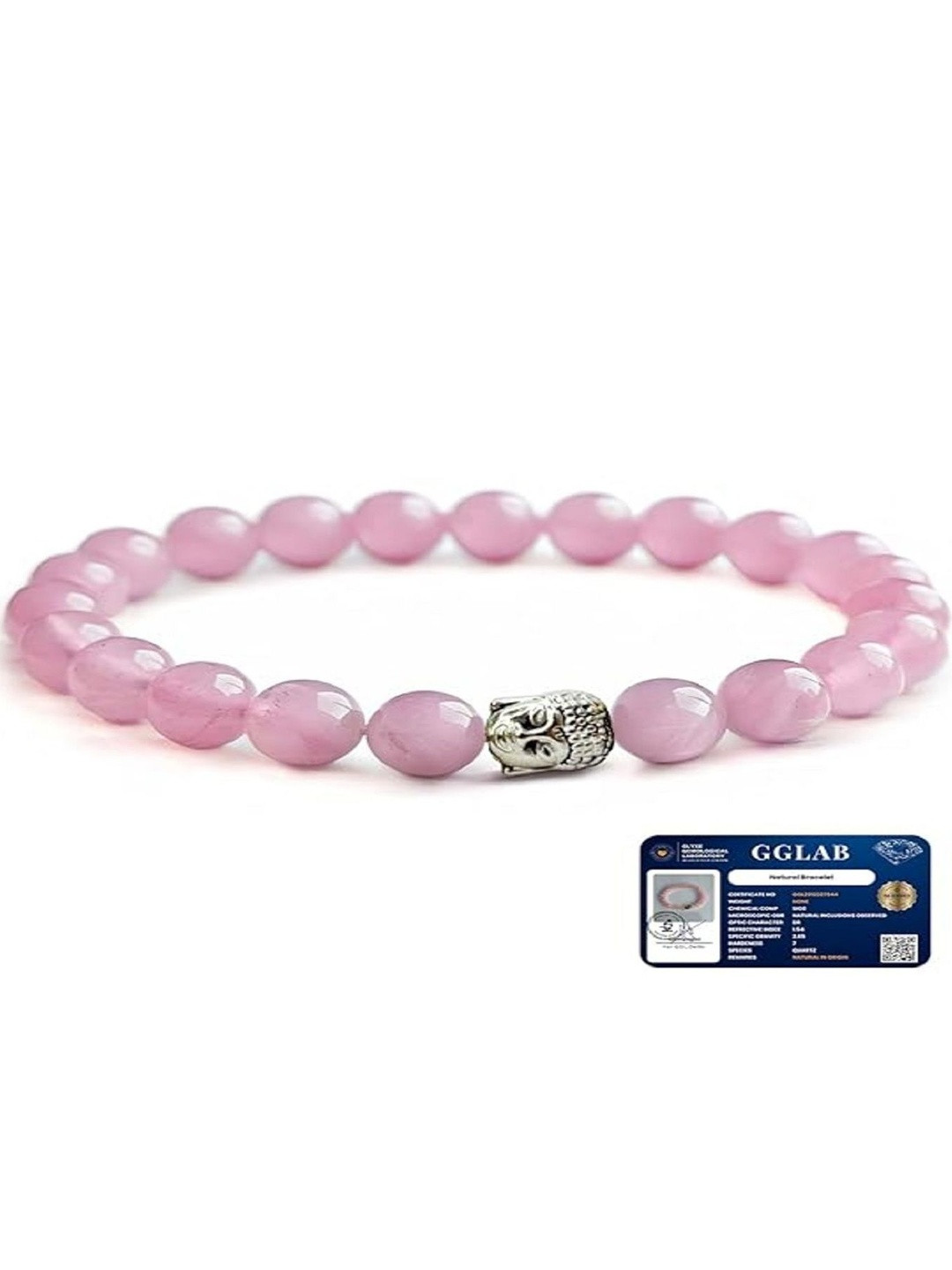 SINDURRI CREATIONS Adult Pink Gemstone Beads Bracelet