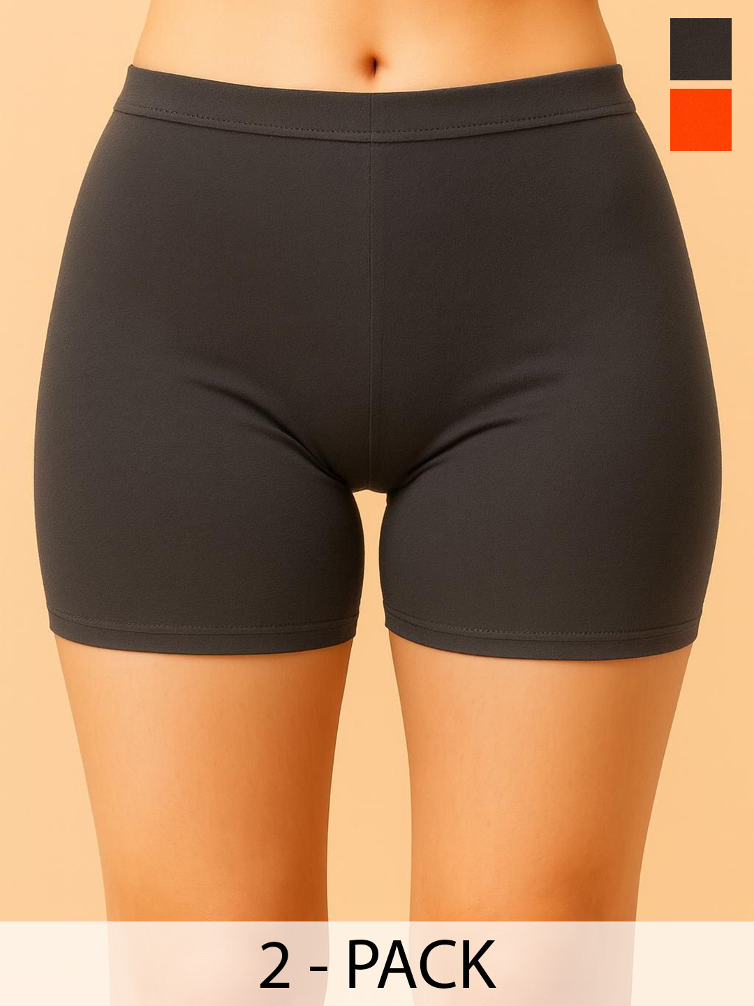 Apraa & Parma Women Pack Of 2 Boy Shorts Briefs AP SBT-33 Grey,D Orange XS-2