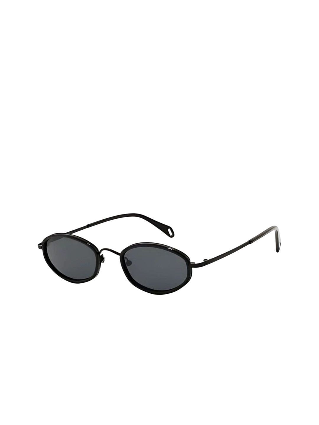 First Lens Unisex Black Lens & Black Round Sunglasses C10380