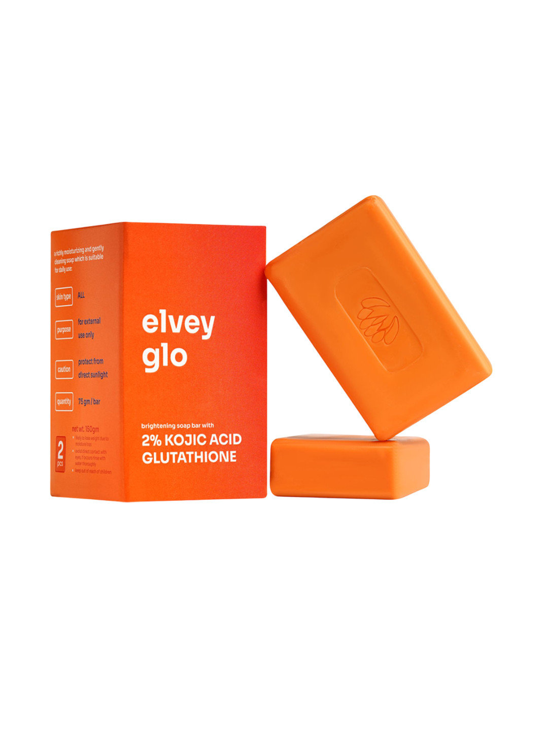 Elvey Essentials Set Of 2 Glo Soap With 2% Kojic Acid- 75 g Each
