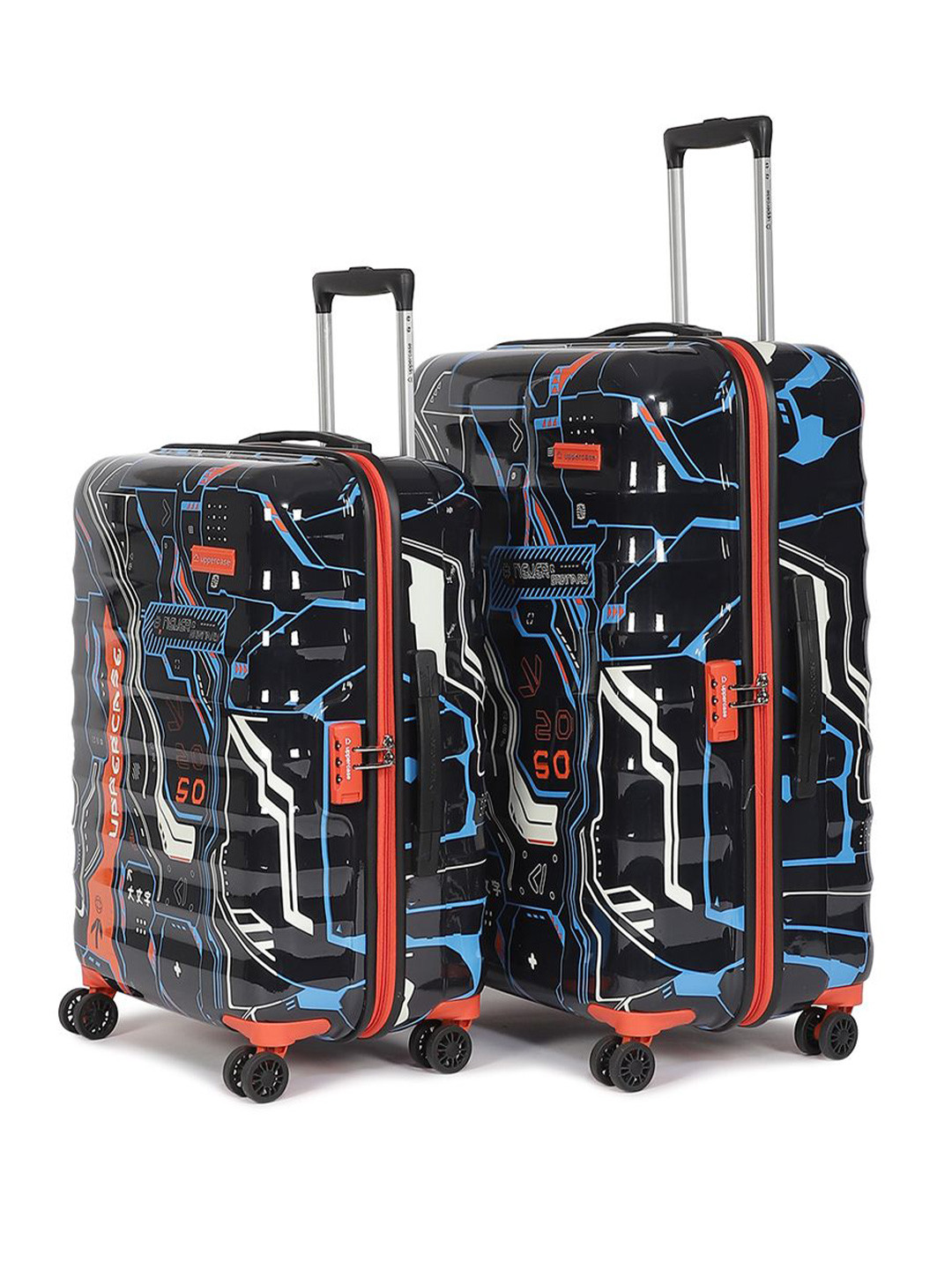 uppercase Cyber Set of 2 Punk Hard Luggage Trolley Bag