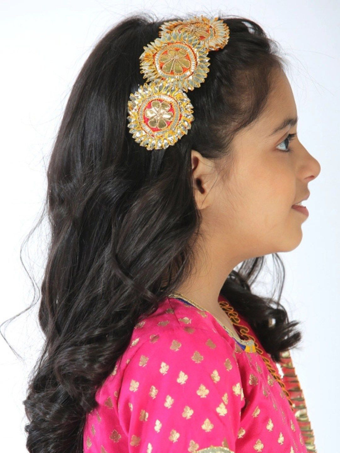 Bling Orn Girls Fashion Set Of 2 Flower Hair Clip