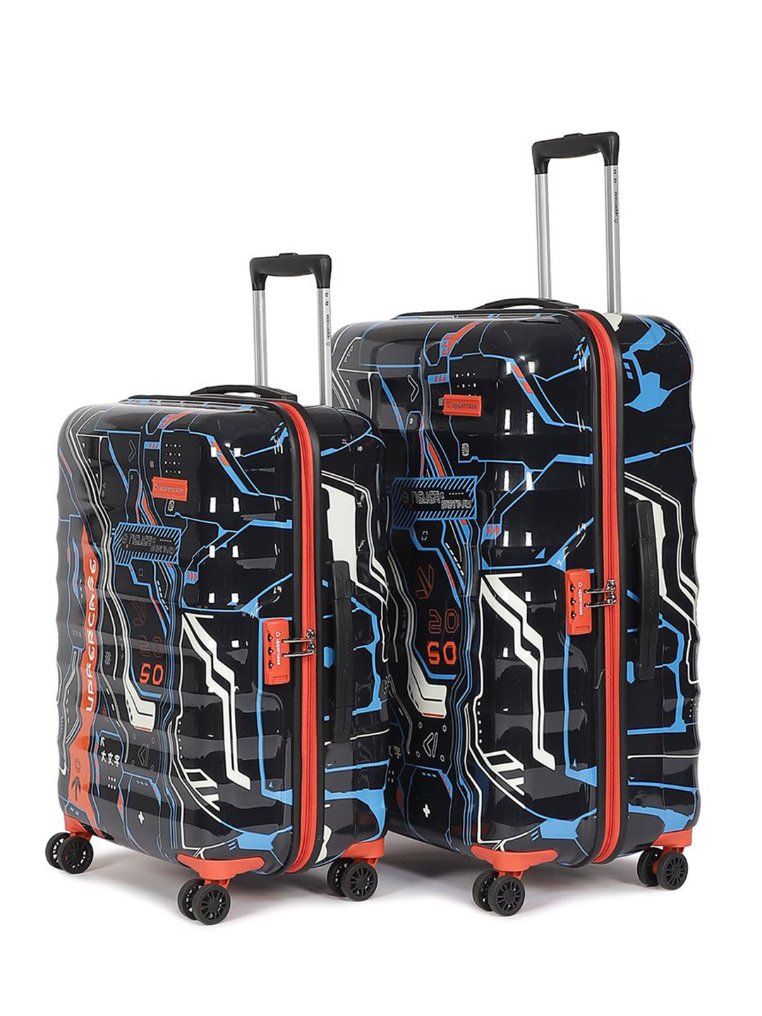 uppercase Cyber Set of 2 Punk Hard Luggage Trolley Bag