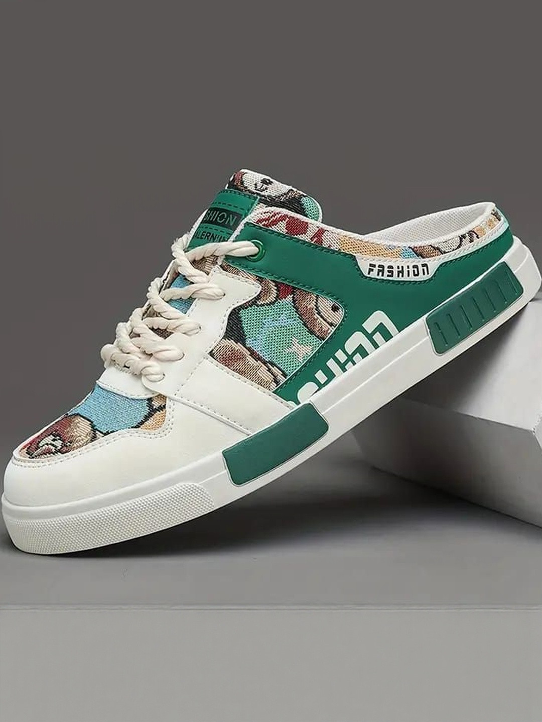 blue pop Men Backless Lace-Up Sneaker