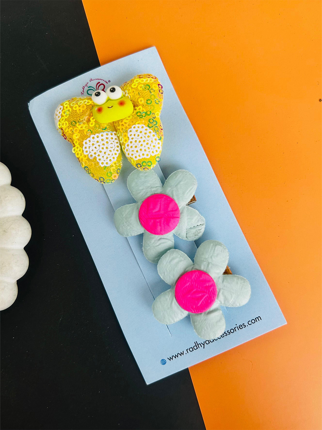 Radhya Accessories Women Butterfly Blossom Hair Clips Set