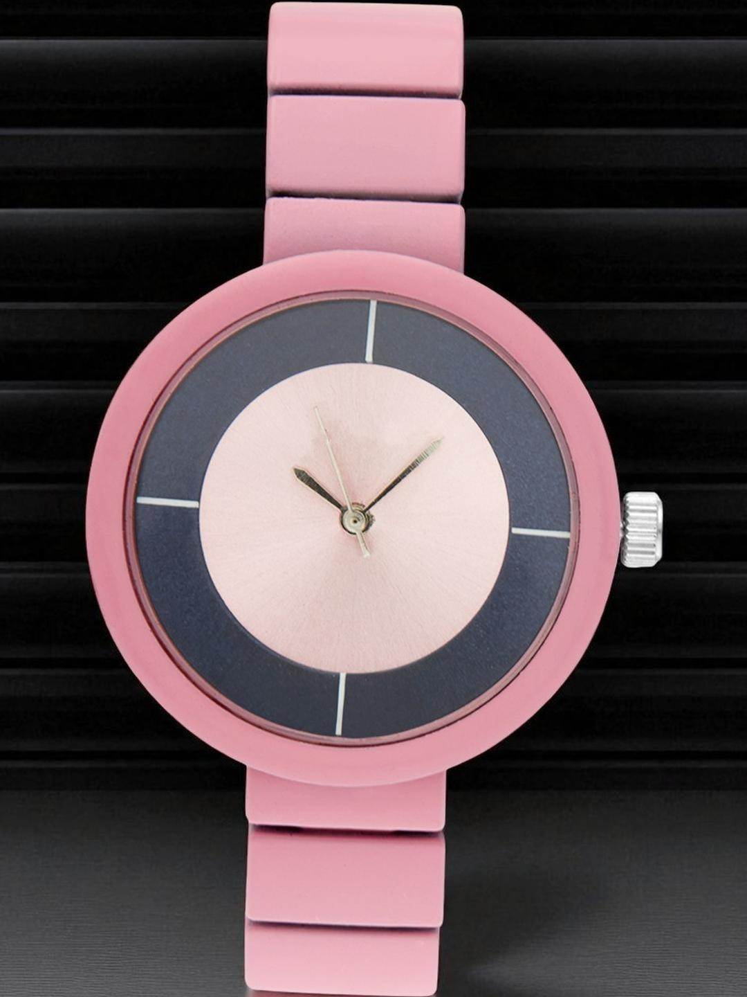 SZN Women Mate Pink Stainless Steel Straps Analogue Watch