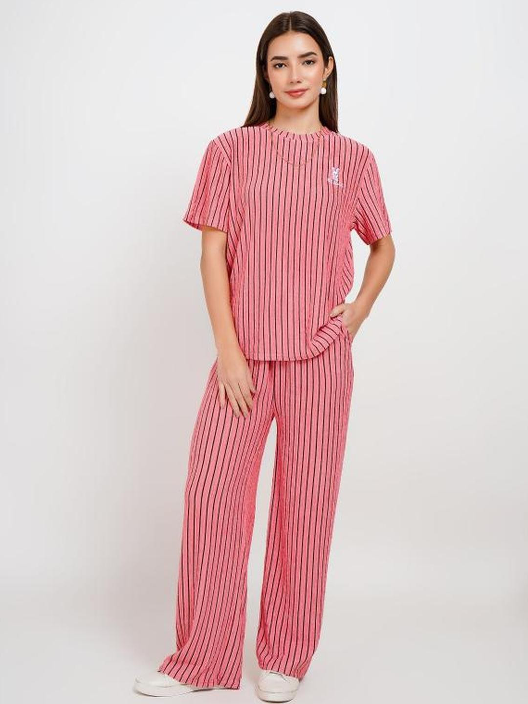 Lugo Trending Peach Co-ords Set For Women