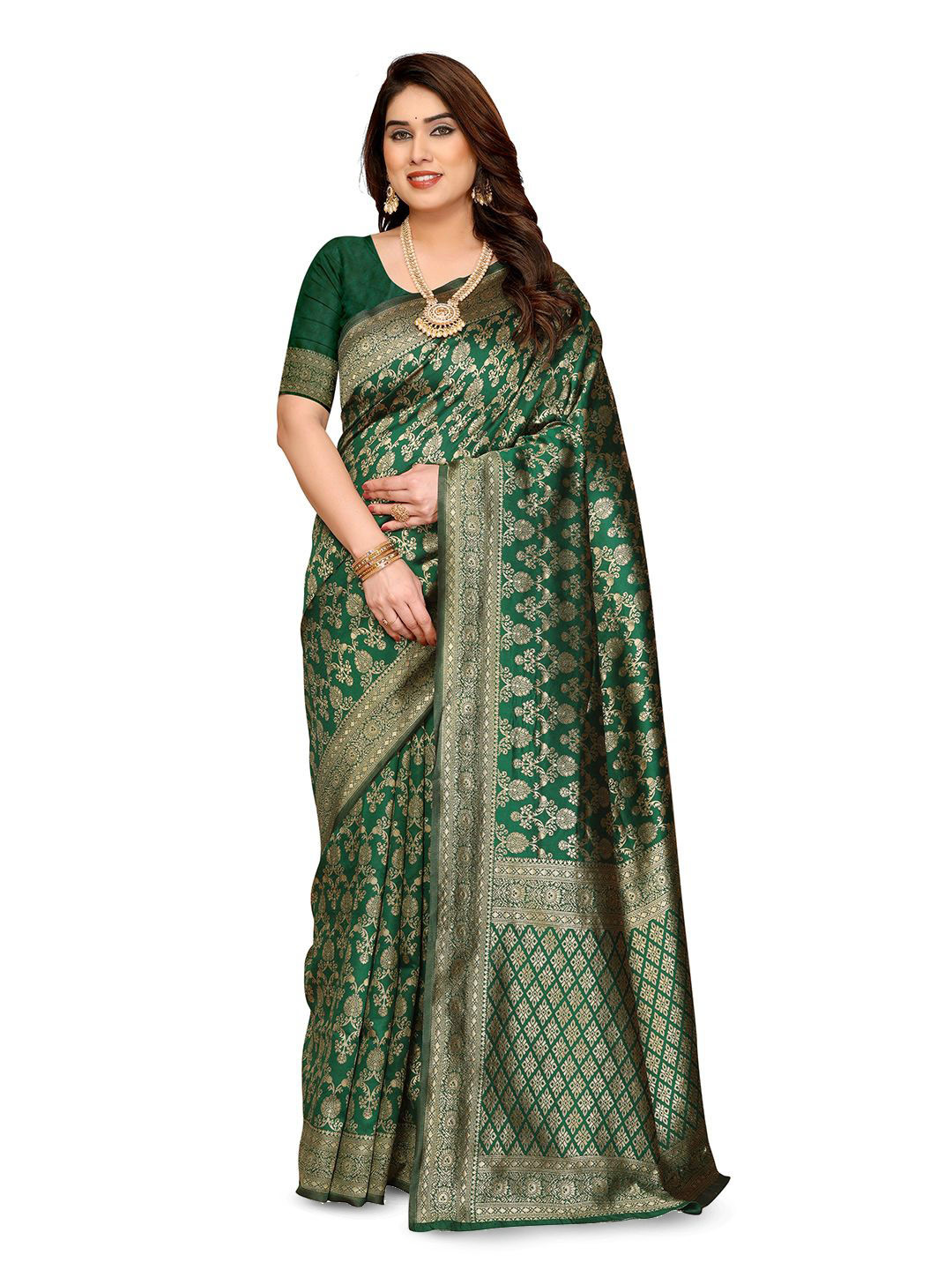 Moda Rapido Ethnic Motifs Woven Design Zari Banarasi Saree