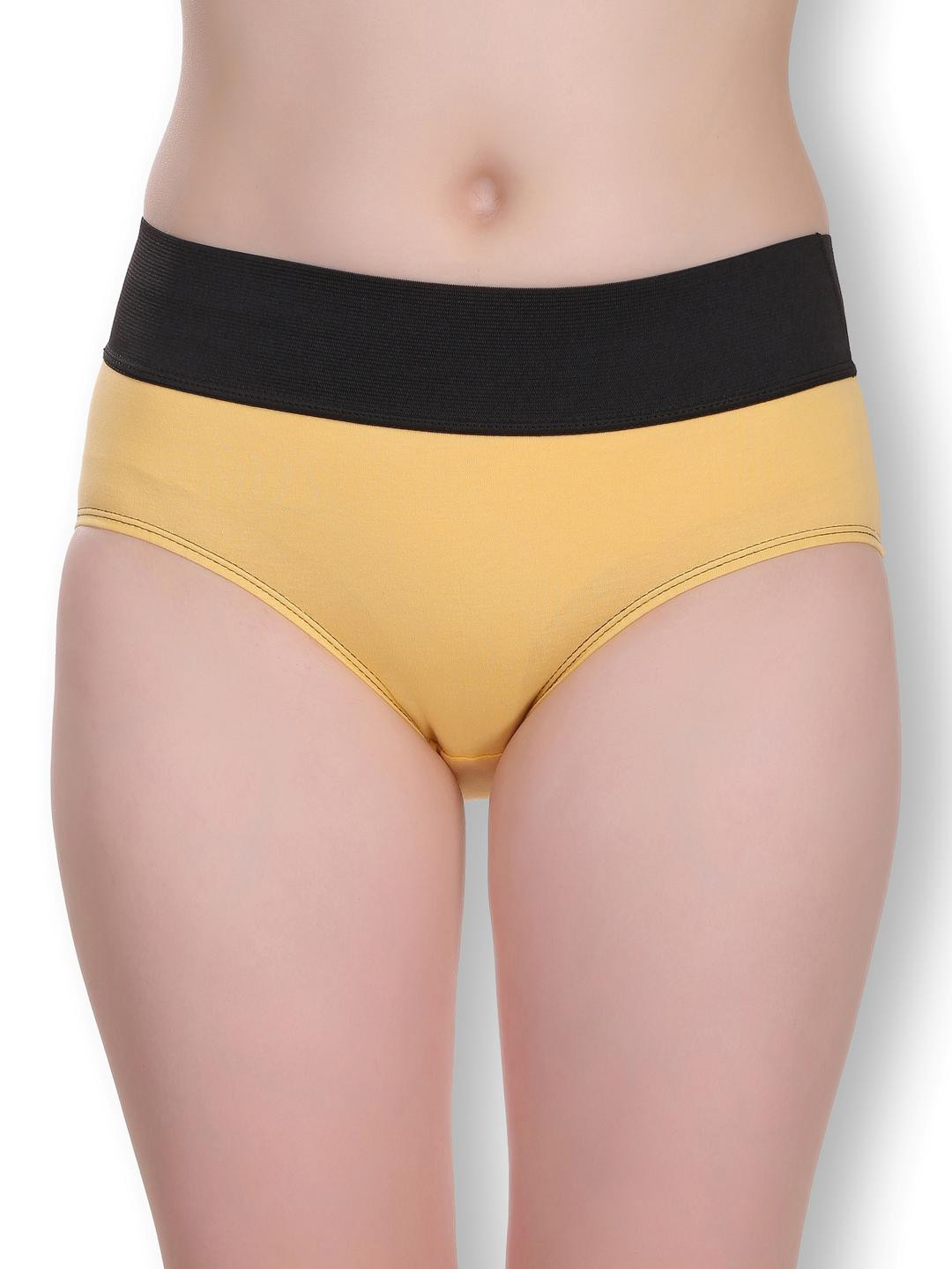 SELFCARE Womens Ultra-Soft Cotton Blend Solid High Rise Hipster Panty
